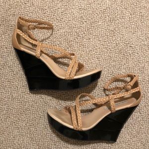 DVF Natural Vacchetta Wedge Sandal